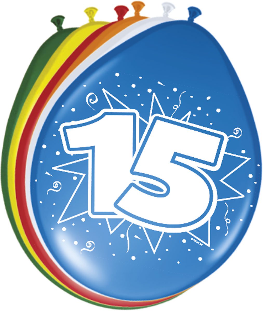 folat 8件 气球 30 厘米 数字气球 15 岁